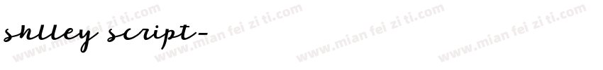 shlley script字体转换